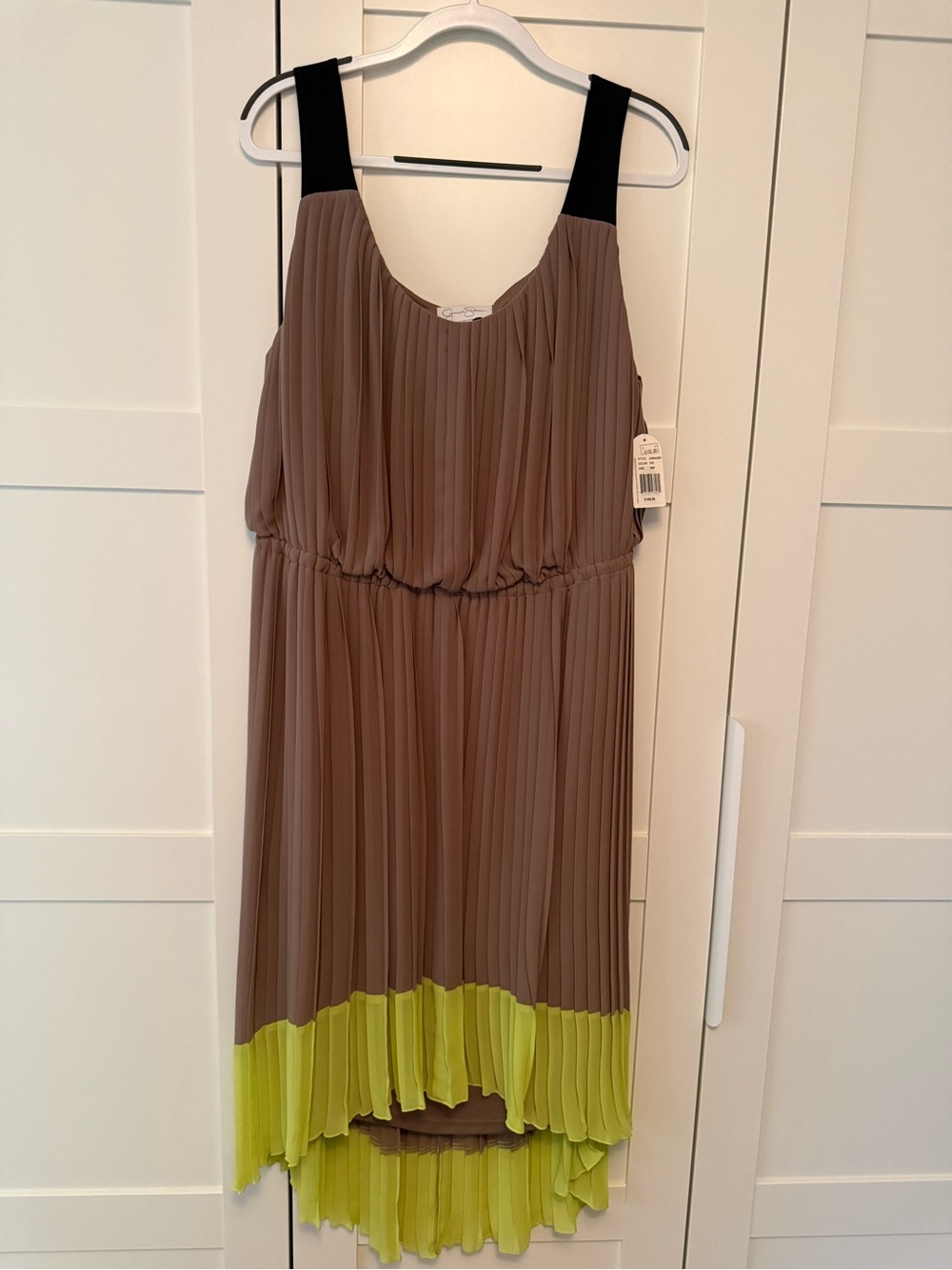 Jessica Simpson NWT Brown Pleated Tank Dress with Hi Low Hem, 18W